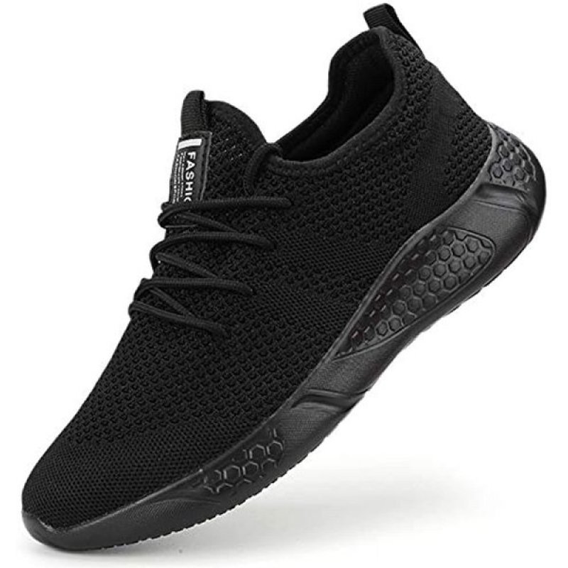 Damyuan Mens Lightweight Athletic Running Walking Gym Shoes Casual Sports Shoes Fashion Sneakers Walking Shoes Black-1